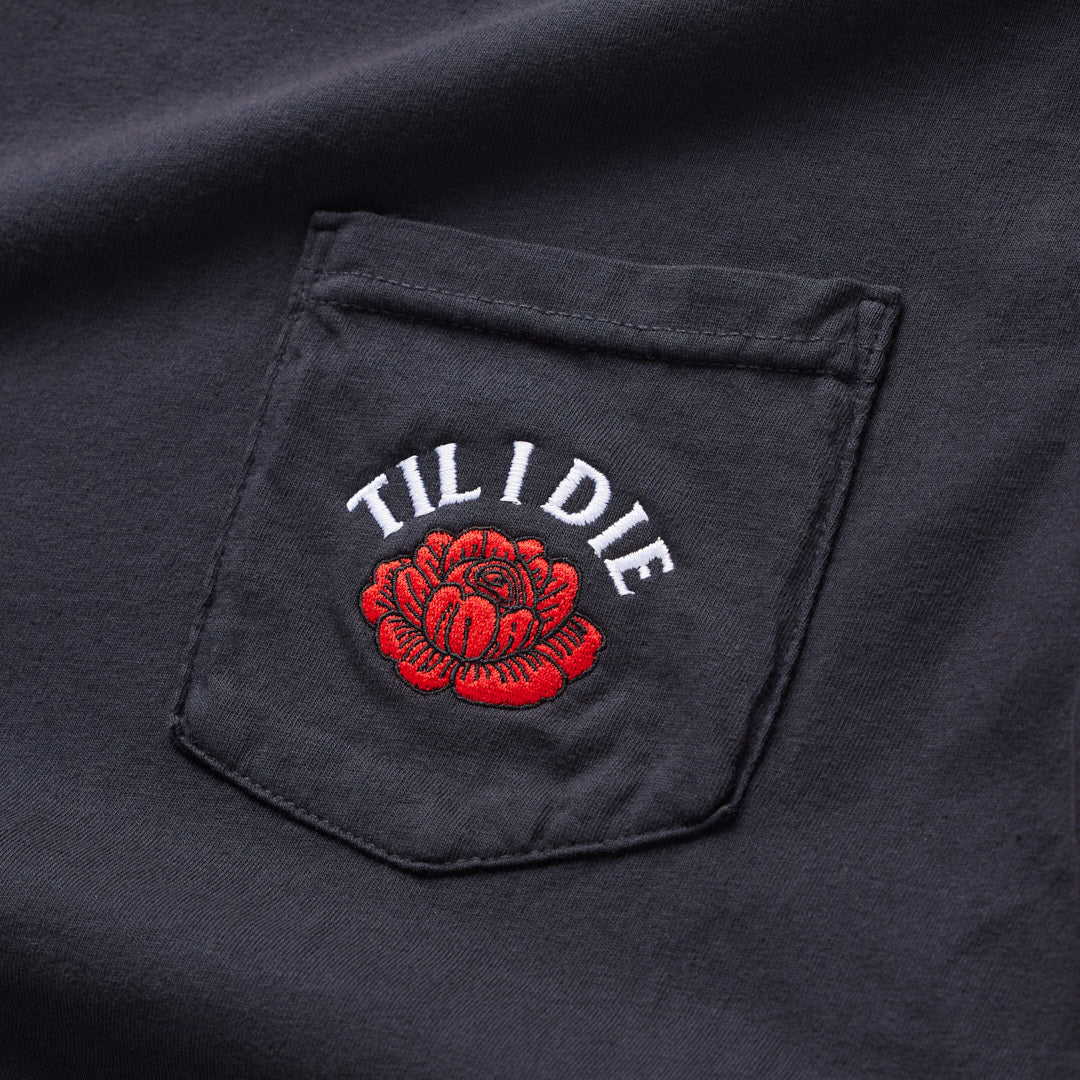 TID POCKET TEE - WASHED BLACK