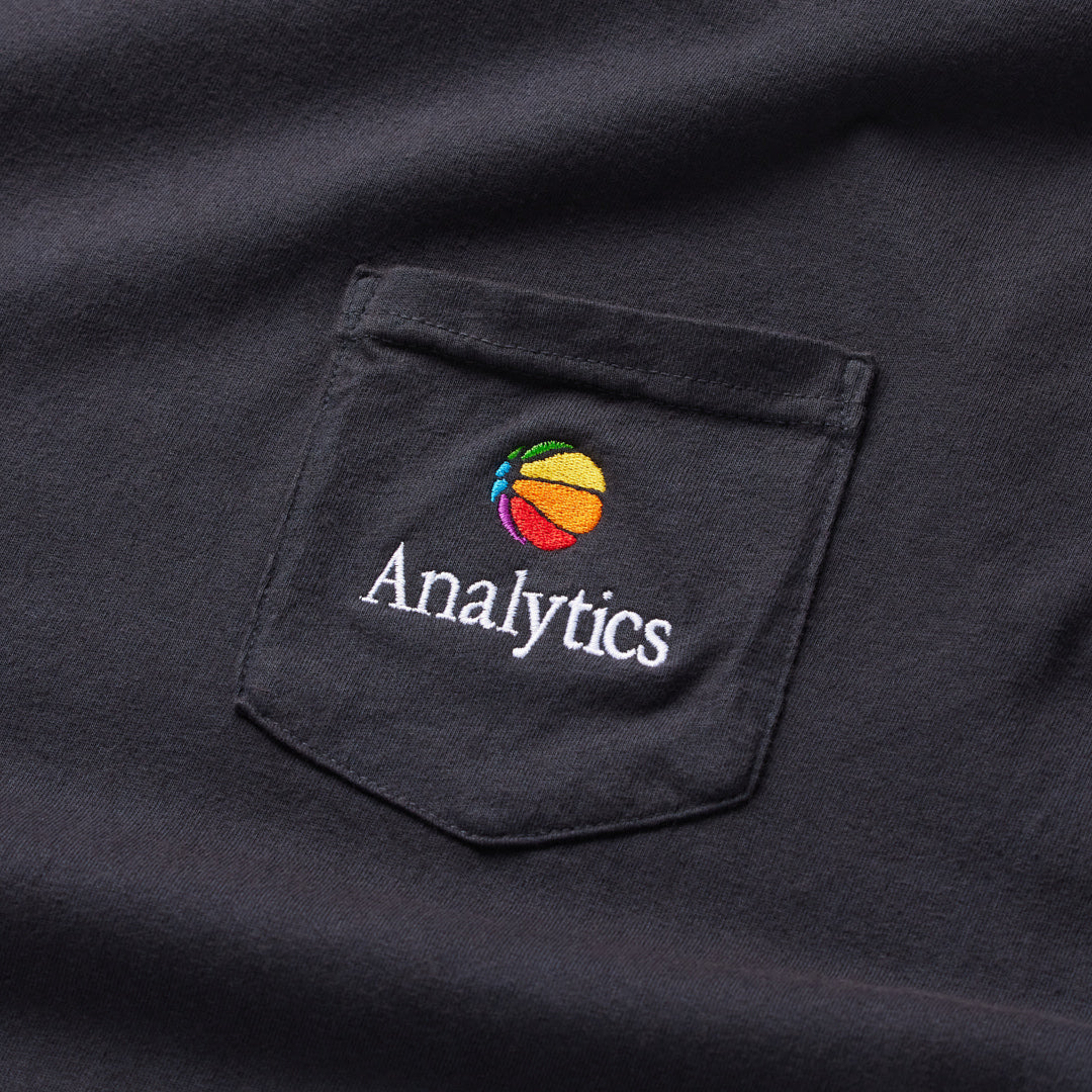 ANALYTICS POCKET TEE - WASHED BLACK (PREORDER)