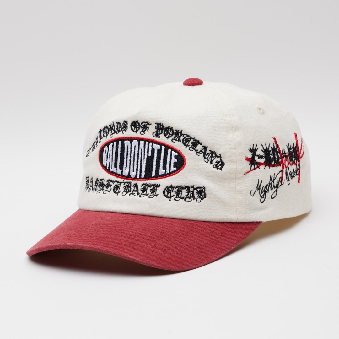 CHAINSTITCH BASKETBALL CLUB CAP - NAT/RED (PREORDER)