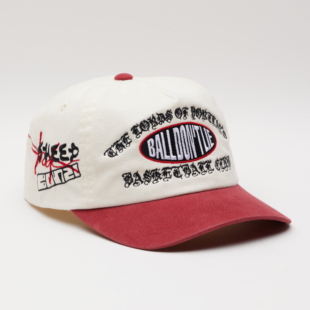 CHAINSTITCH BASKETBALL CLUB CAP - NAT/RED (PREORDER)
