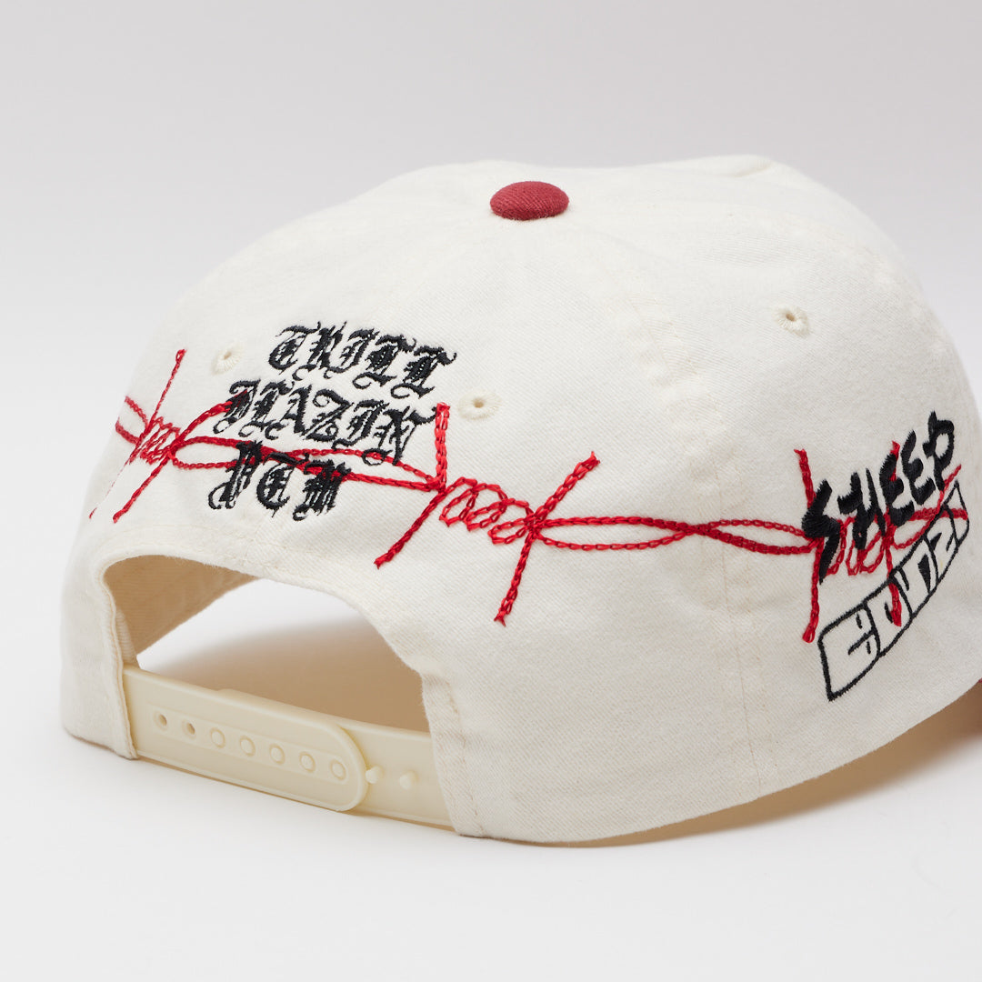 CHAINSTITCH BASKETBALL CLUB CAP - NAT/RED (PREORDER)
