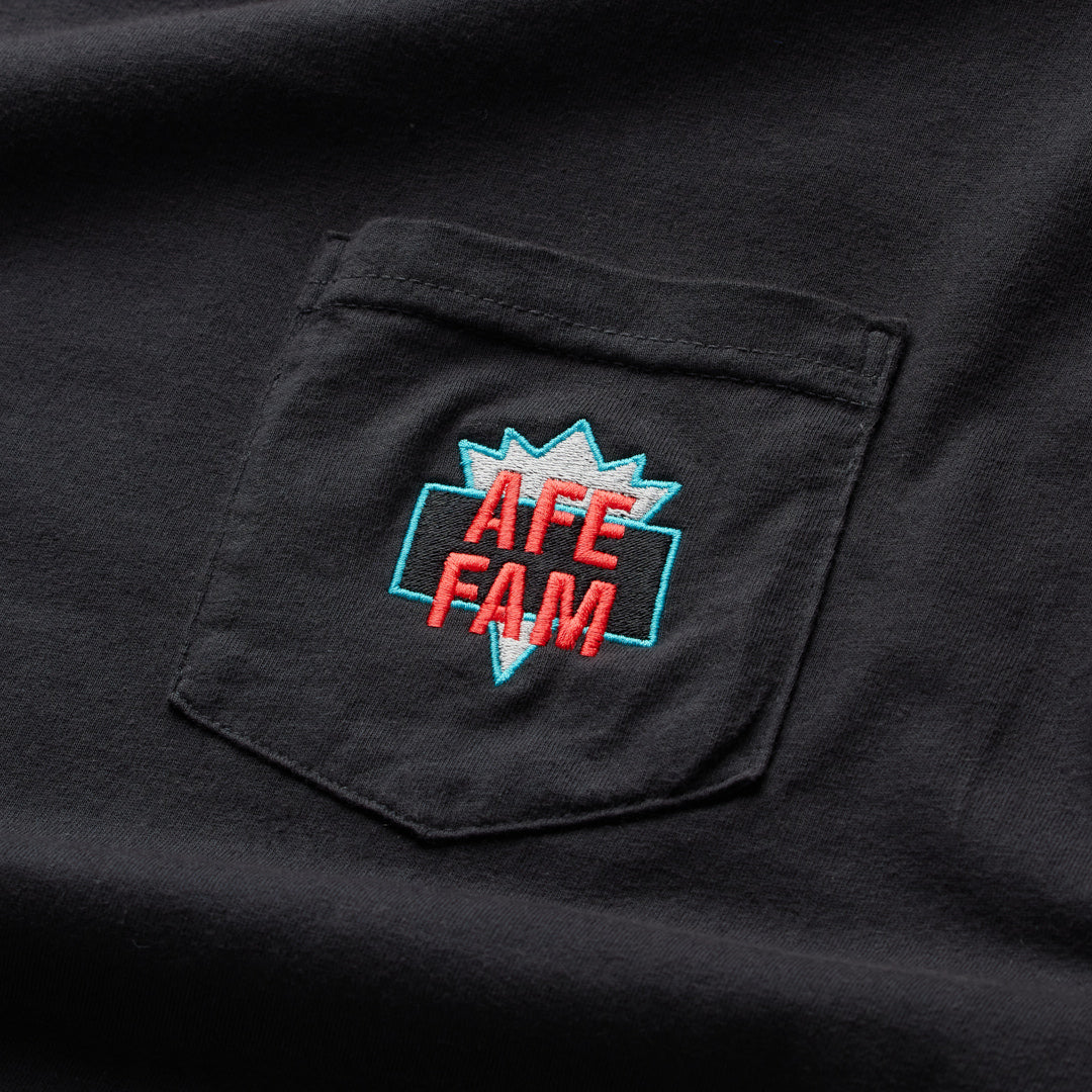 AFE FAM P.TEE - WASHED BLACK (PREORDER)