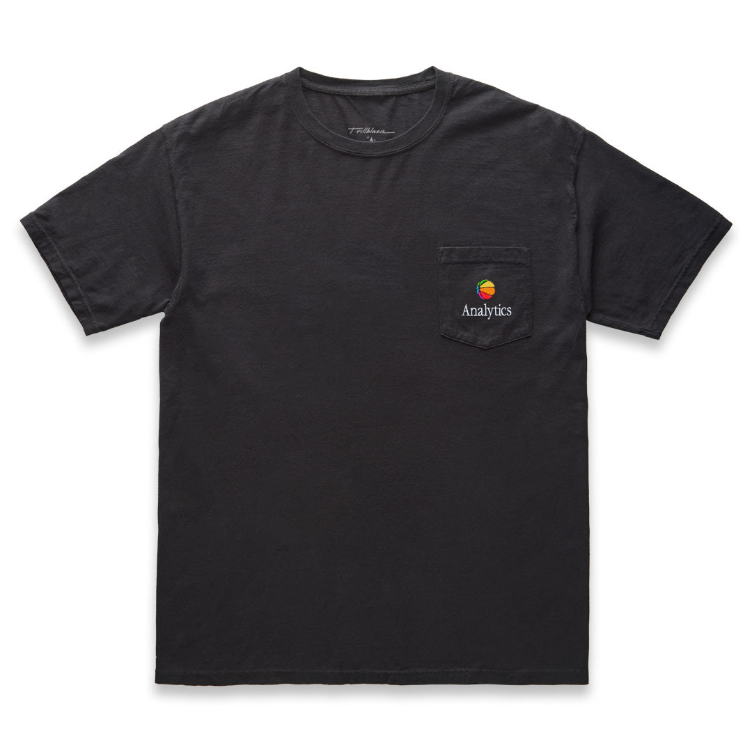ANALYTICS POCKET TEE - WASHED BLACK (PREORDER)