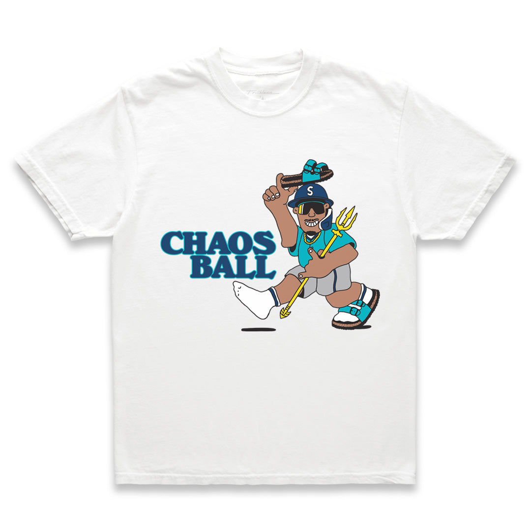 CHAOS BALL TEE - WASHED WHITE (PREORDER)