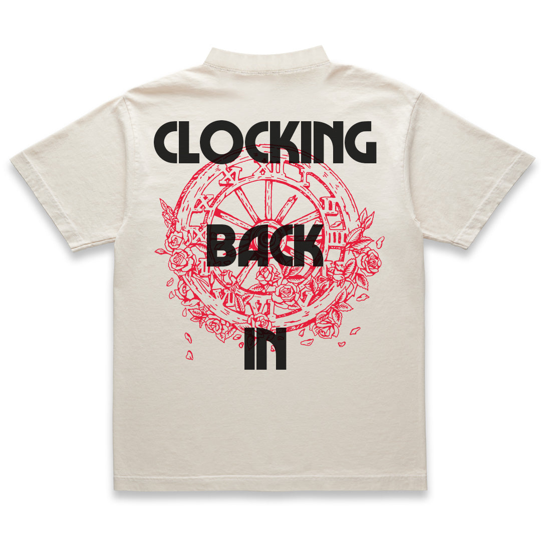 CLOCKING TEE - NATURAL