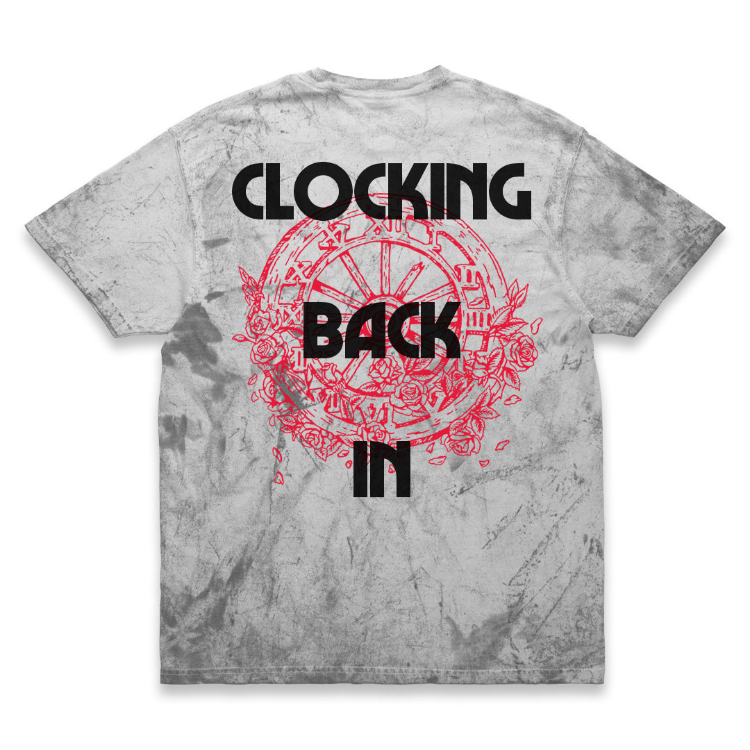 CLOCKING TEE - DYED GREY