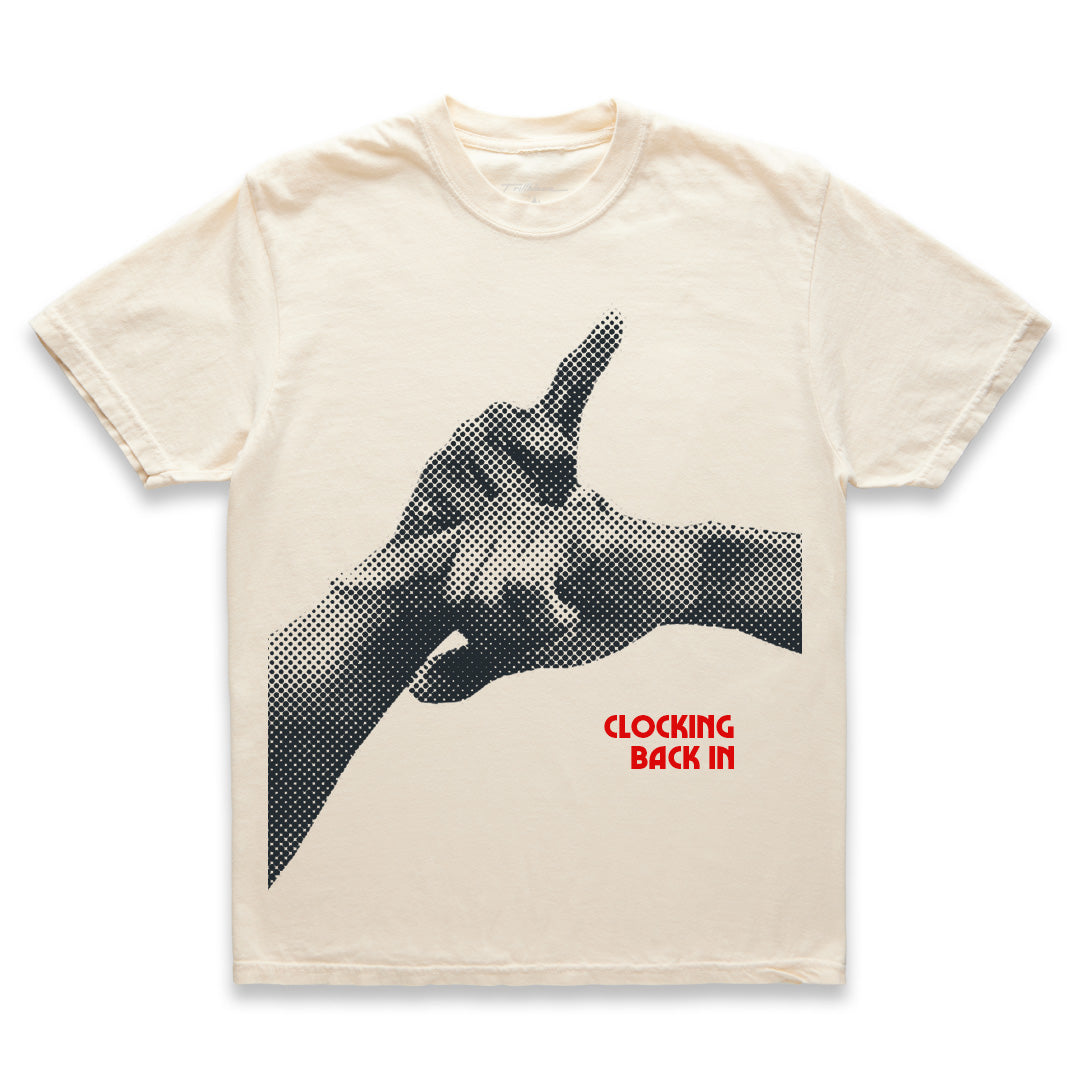 CLOCKING TEE - NATURAL