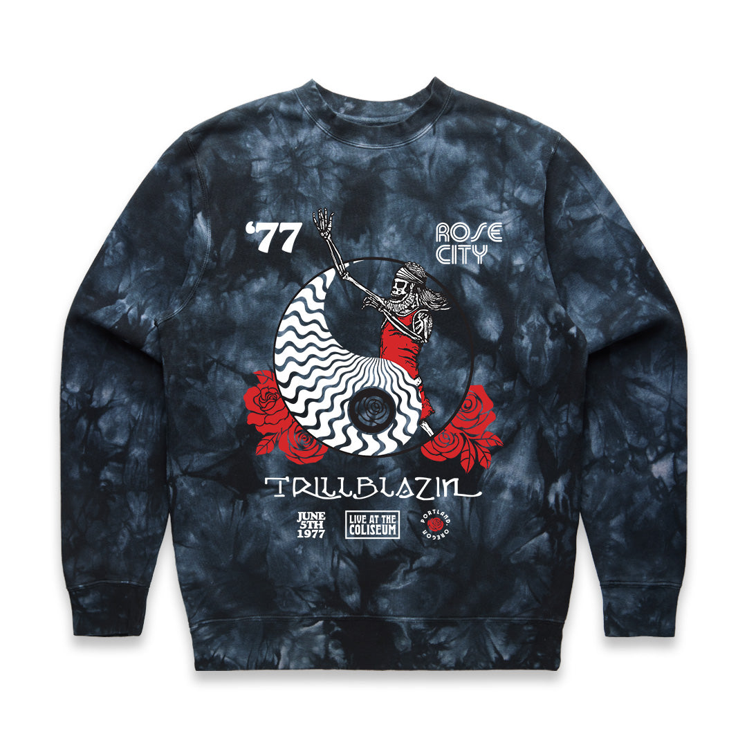 SPIRIT TIE DYE CREW - BLACK